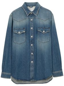 Burberry chemise en jean à manches longues - Bleu