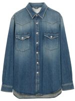 Burberry chemise en jean à manches longues - Bleu - thumbnail