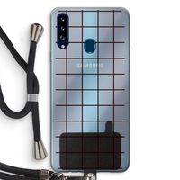 Rooster: Samsung Galaxy A20s Transparant Hoesje met koord