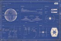 Poster Star Wars Imperial fleet blueprint 91,5x61cm