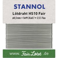 Stannol HS10Fair Soldeertin, loodvrij Loodvrij Sn99,3Cu0,7 ROM1 10 g 0.5 mm - thumbnail