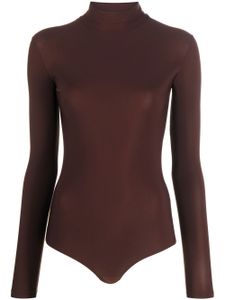 MM6 Maison Margiela body à logo imprimé - Marron