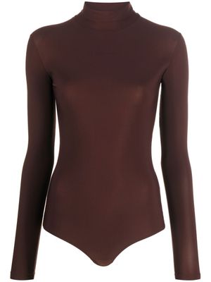 MM6 Maison Margiela body à logo imprimé - Marron