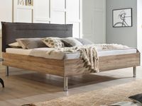 Bed LITOFIN 160x200 cm sonoma eik/antraciet - thumbnail