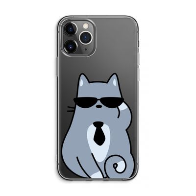 Cool cat: iPhone 11 Pro Max Transparant Hoesje