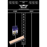 Dart krijt scorebord set met krijtjes en wisser 45x30 cm - thumbnail