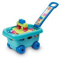 Ecoiffier bouwblokken in opbergwagen, 30dlg.