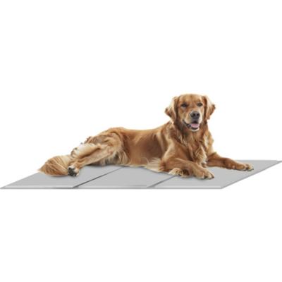 Purlov koelmat voor huisdieren - 90 x 50 cm - grijs - opvouwbaar - verkoelend