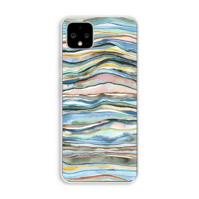 Watercolor Agate: Pixel 4 XL Transparant Hoesje