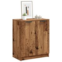 Schoenenkast 59x35x70 cm bewerkt hout oud houtkleurig