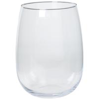 Vaas Julia - wijd uitlopende hals - transparant - glas - 27 x 40 cm - Bloemenvazen