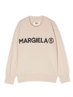 MM6 Maison Margiela Kids sweat à logo imprimé - Tons neutres - thumbnail