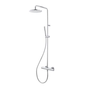 Douchekolom BWS Living Spa Met Opbouw Thermostaat 20 cm Met Handdouche Chroom