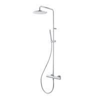 Douchekolom BWS Living Spa Met Opbouw Thermostaat 20 cm Met Handdouche Chroom