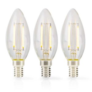 Nedis LED-Filamentlamp E14 | 2 W | 250 lm | 2700 K | 3 stuks | 1 stuks - LBFE14C351P3 LBFE14C351P3