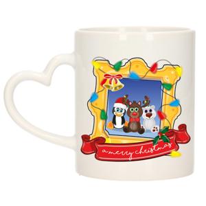 Kerst cadeau koffiemok - kerst diertjes - multi - 300 ml - keramiek