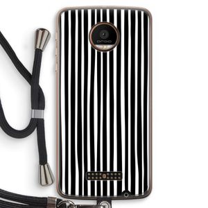 Stripes: Motorola Moto Z Force Transparant Hoesje met koord