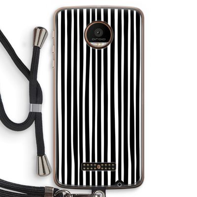 Stripes: Motorola Moto Z Force Transparant Hoesje met koord