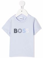 BOSS Kidswear t-shirt à logo imprimé - Bleu