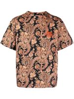 ETRO t-shirt en coton à imprimé cachemire - Noir