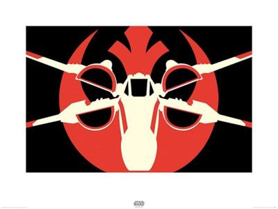 Kunstdruk Star Wars Episode VII XWing Pop Art 80x60cm