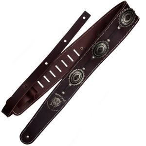 Richter 1567 Motörhead Concho Guitar Strap Brown / Old Silver