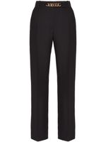 Valentino Garavani pantalon Crepe Couture VLOGO Chain - Noir