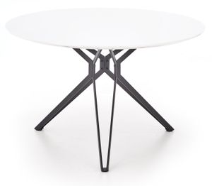 Ronde eettafel Pixel 120 cm breed in hoogglans wit