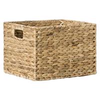 Leen Bakker - Mand Jaap - Naturel - 34x29x24 Cm - Waterhyacint - Bruin