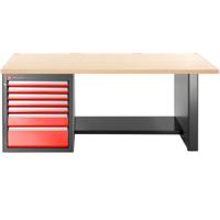 Facom JLS3 Werkbank | 7 Laden | Houten Bovenblad | Laag - JLS3-2MW7DL