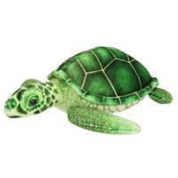 Pluche groene zeeschildpad knuffel 25 cm speelgoed   -