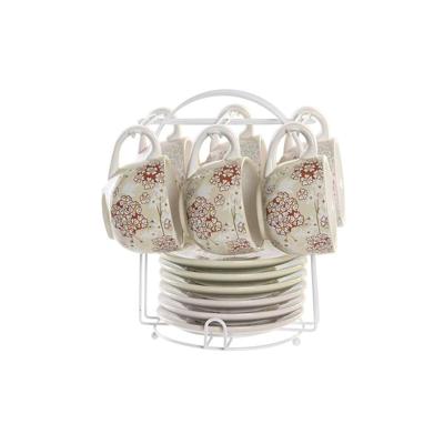 Koffieset DKD Home Decor Groen Beige Metaal Dolomite 180 ml