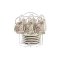 Koffieset DKD Home Decor Groen Beige Metaal Dolomite 180 ml