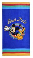 Disney strandlaken Mickey & Pluto junior 70 x 140 cm katoen blauw - thumbnail