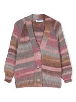 DONDUP KIDS cardigan en maille à rayures - Rose