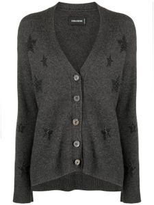 Zadig&Voltaire cardigan Mirka à motif d'étoiles - Gris