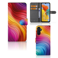 Book Case voor Samsung Galaxy M14 Regenboog - thumbnail