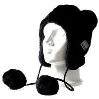 Fluffy Beanie Muts Bluetooth Headset - Zwart