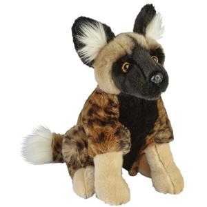 Pluche bruine Afrikaanse wilde hond/hyenahond knuffel - 28 cm - Dieren knuffels