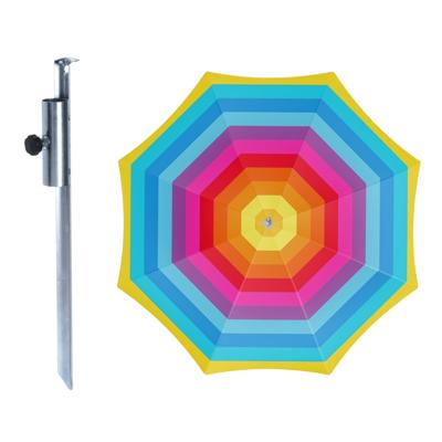 Strand / tuin / camping parasol Aruba - met metalen grondharing - D180 cm - verstelbaar