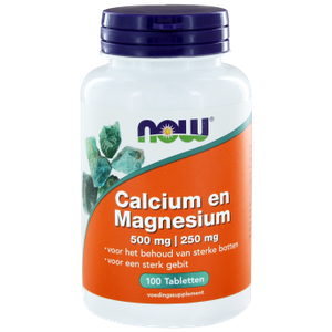 NOW Calcium en Magnesium Tabletten