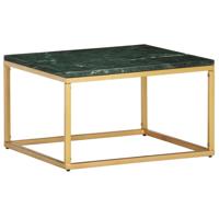 Salontafel 60x60x35 cm echt steen met marmeren textuur groen