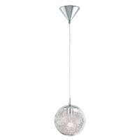 EGLO Luberio hangende plafondverlichting Flexibele montage E27 Aluminium, Chroom, Transparant - thumbnail