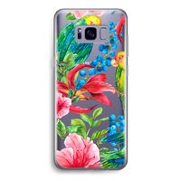 Papegaaien: Samsung Galaxy S8 Transparant Hoesje