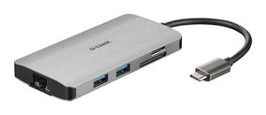 D-Link DUB-M810 laptop dock & poortreplicator Bedraad USB 3.2 Gen 1 (3.1 Gen 1) Type-C Zilver