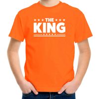 The King tekst t-shirt oranje kids