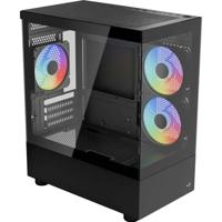 PC-behuizing - AEROCOOL - Viewport Mini-G V1 - Mini Tower - M-ATX - Gehard glas - F-RGB - Zwart