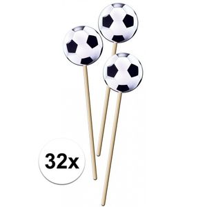 32x Voetbal prikkers 20 cm   -