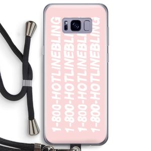 Hotline bling pink: Samsung Galaxy S8 Transparant Hoesje met koord