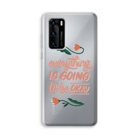 Optimistic flower girl: Huawei P40 Transparant Hoesje